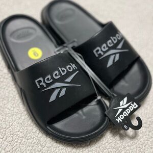 NWT Reebok women’s 9 Black Slide Sandals